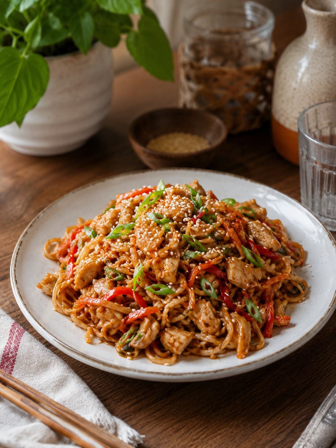 Tavuklu Sebzeli Noodle Tarifi