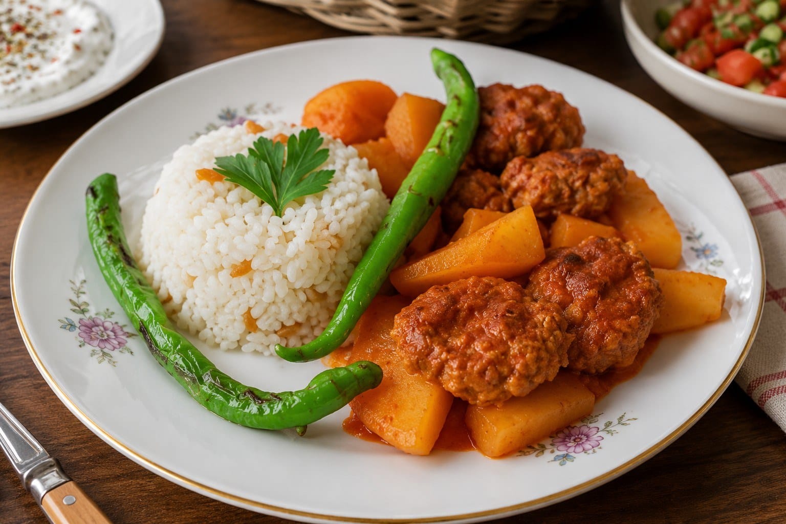 Köfteli Patates Yemeği Tarifi