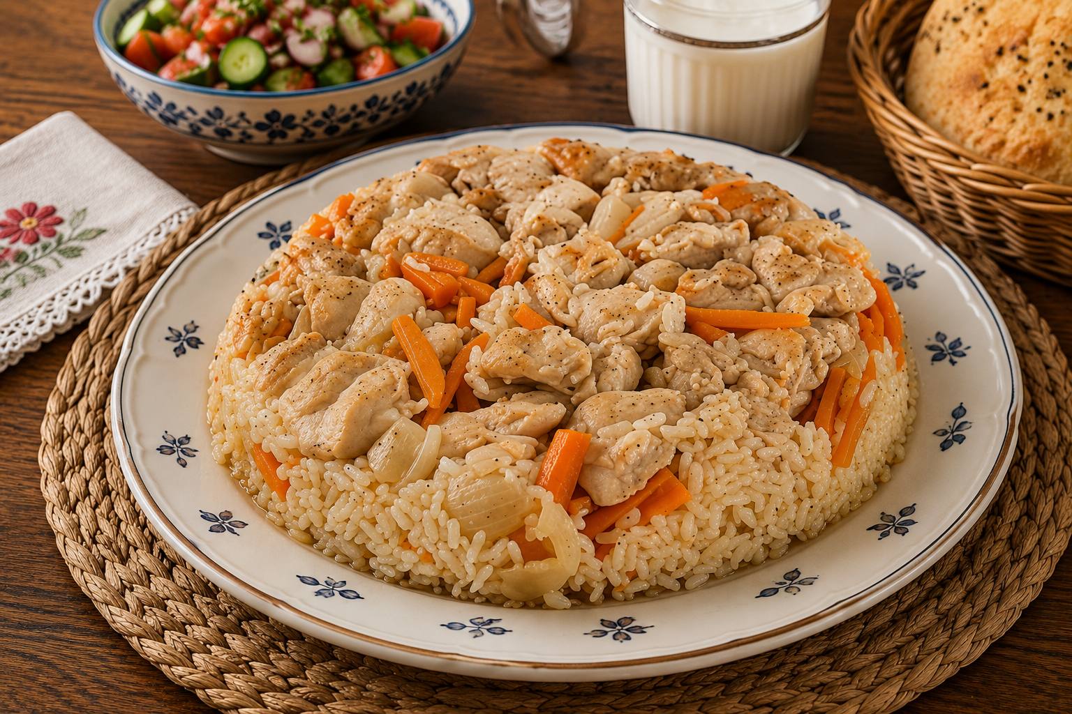 Tavuklu Özbek Pilavı Tarifi