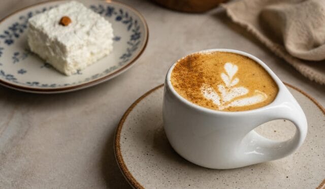 Bal ve tarçınla tatlandırılmış köpüklü espresso Café Miel