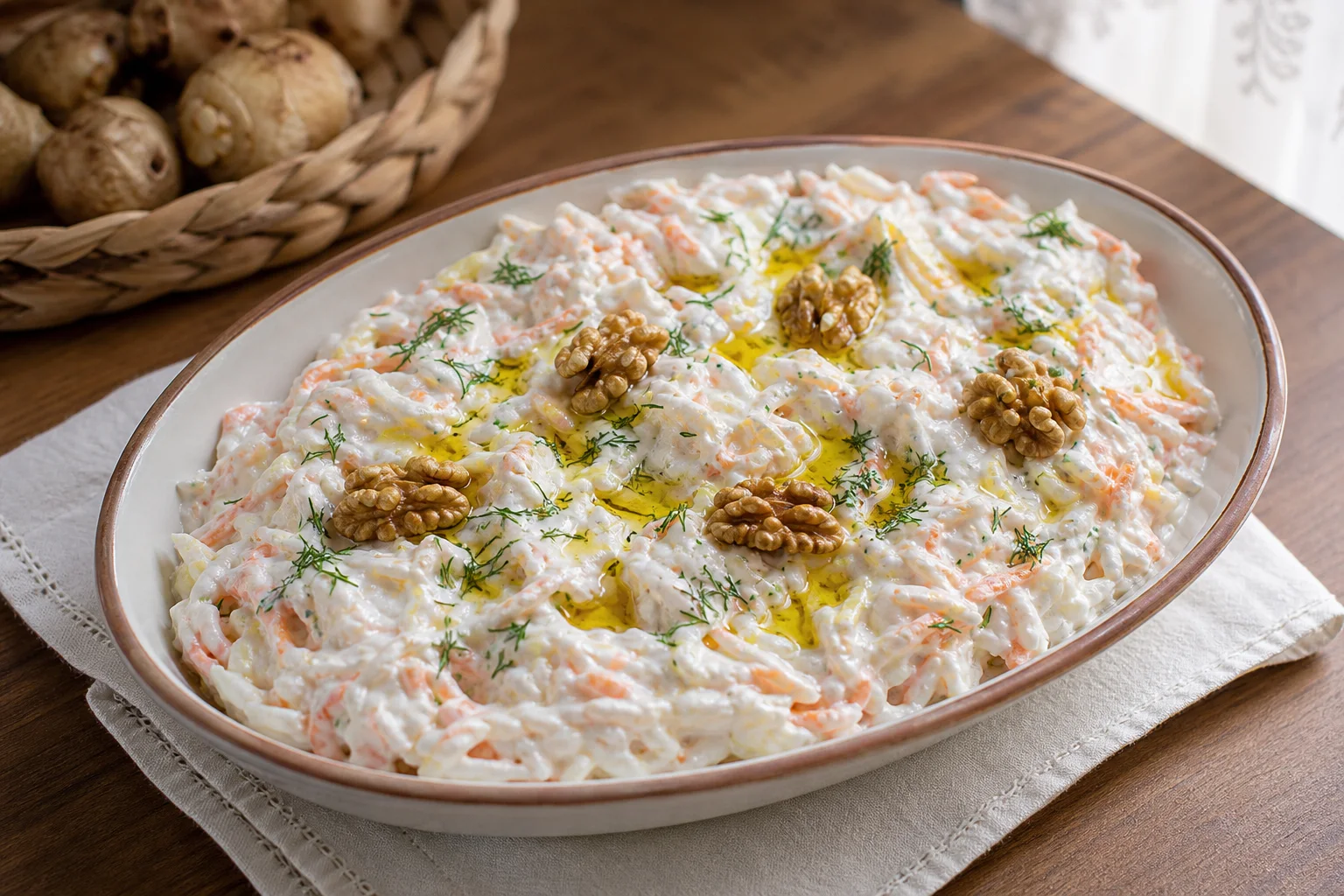 Yoğurtlu Yer Elması Salatası Tarifi
