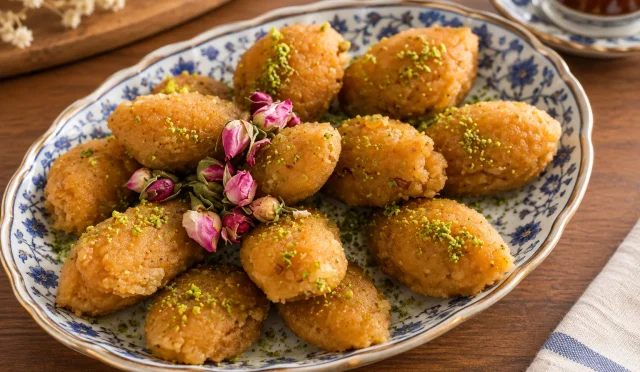 Cevizli sütlü un helvası