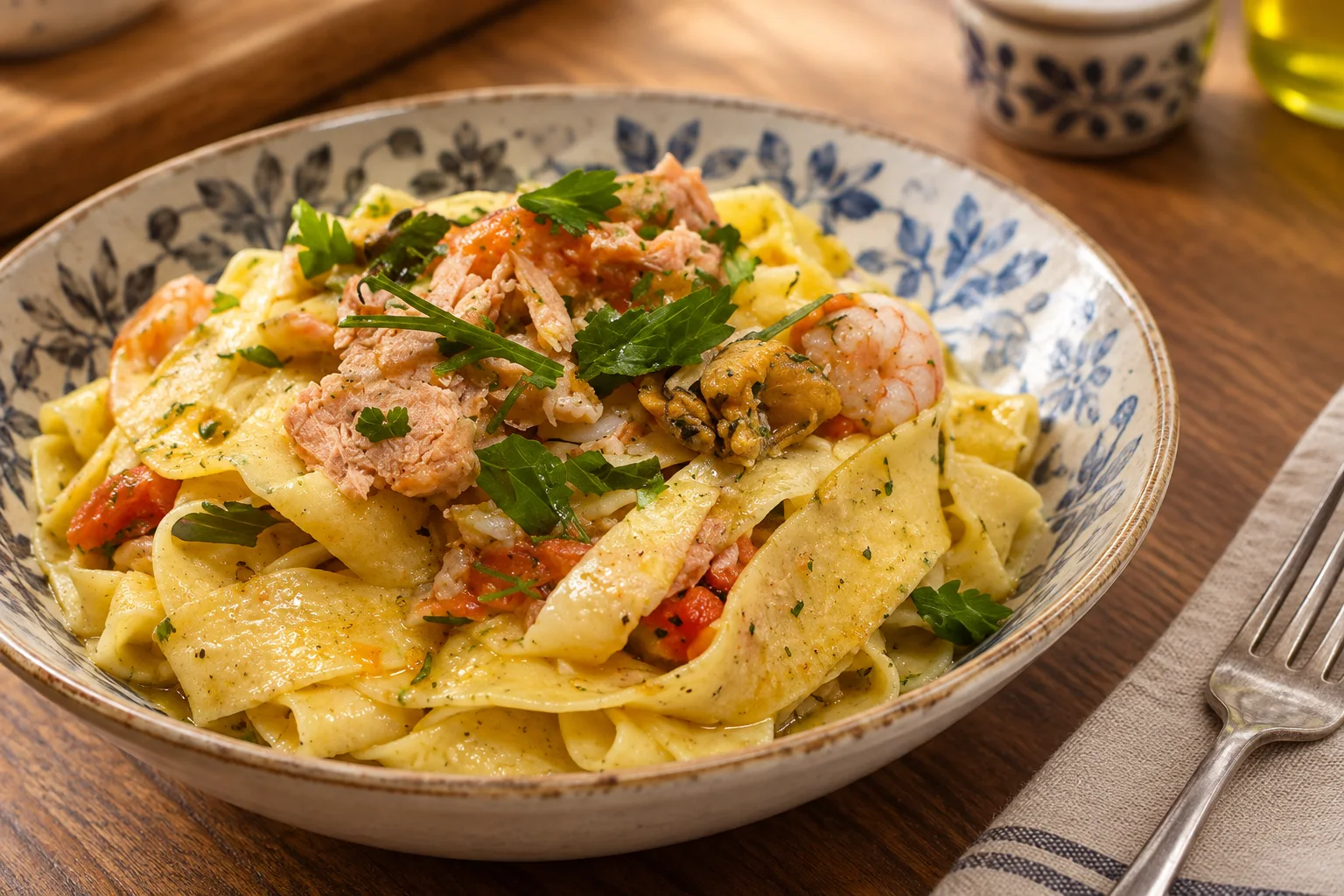Deniz Mahsullü Fettucine Tarifi