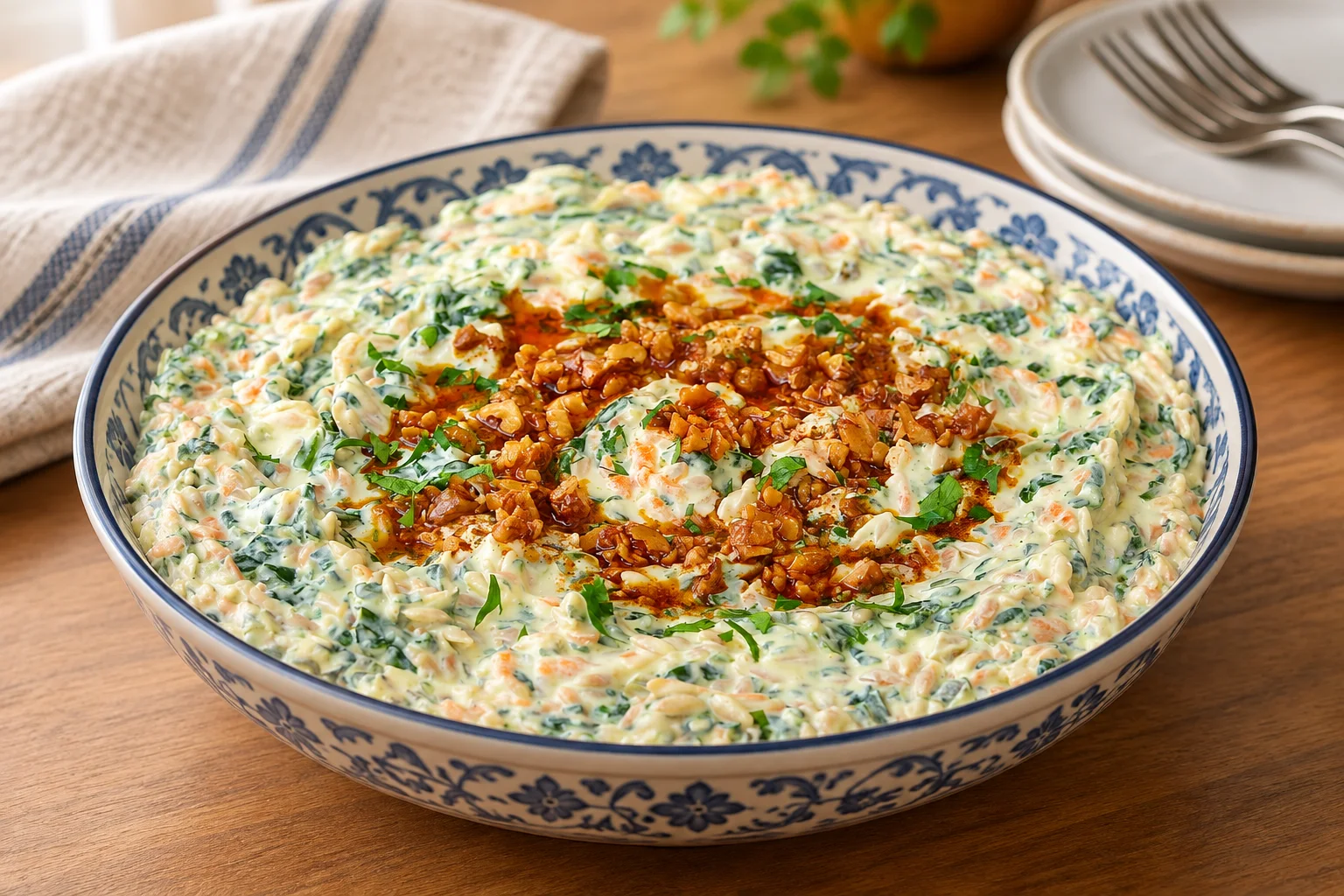 Ispanaklı Şehriye Salatası Tarifi