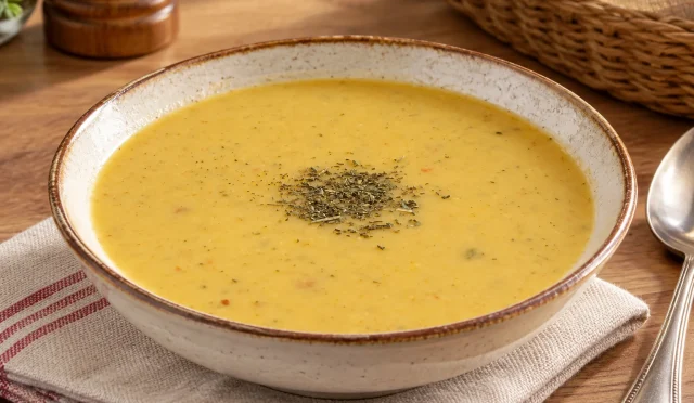 Patates ve havuçlu sebzeli kırmızı mercimek çorbası