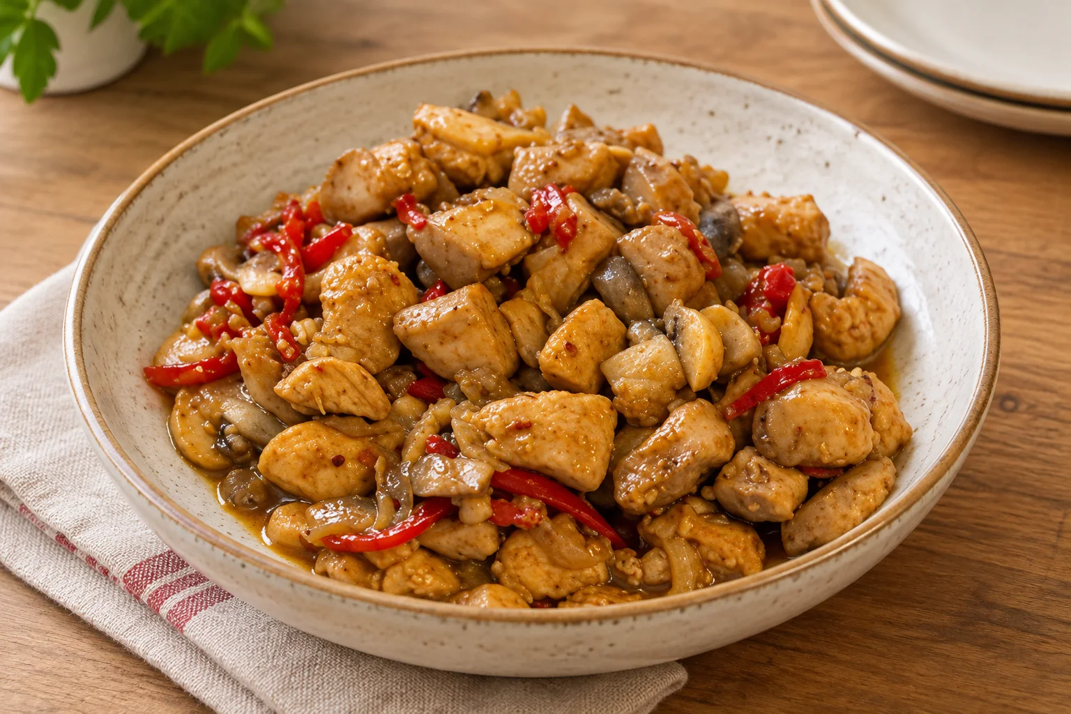 Soya Soslu Mantarlı Tavuk Tarifi