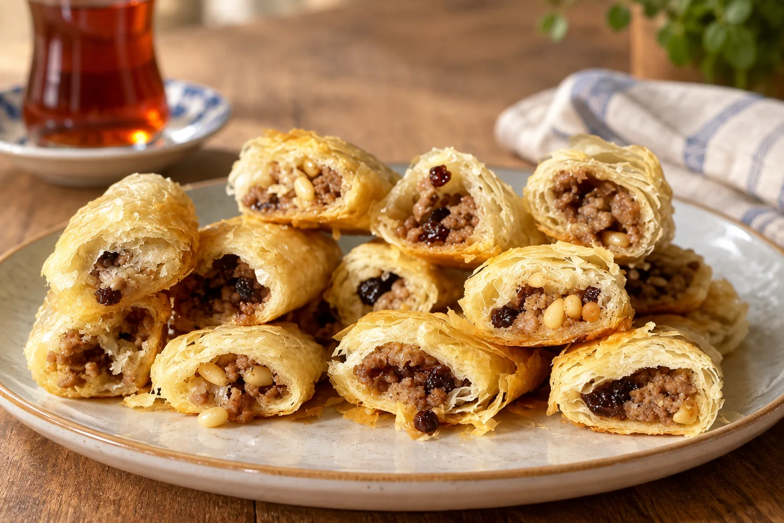 Baklava Yufkasından Kıymalı Sarıyer Böreği Tarifi