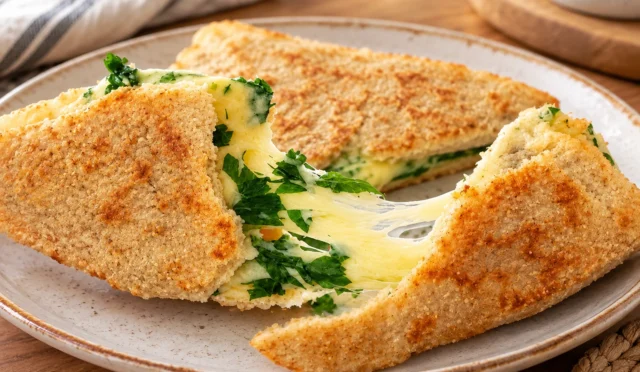 Yulaf unlu, kaşarlı ve maydanozlu diyet gözleme
