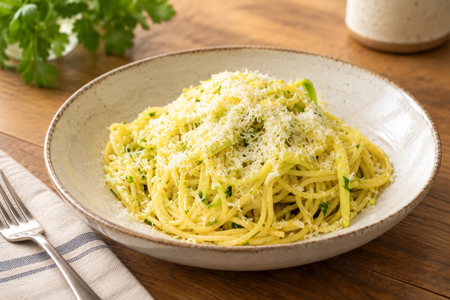 Limonlu Kabaklı Spagetti Tarifi