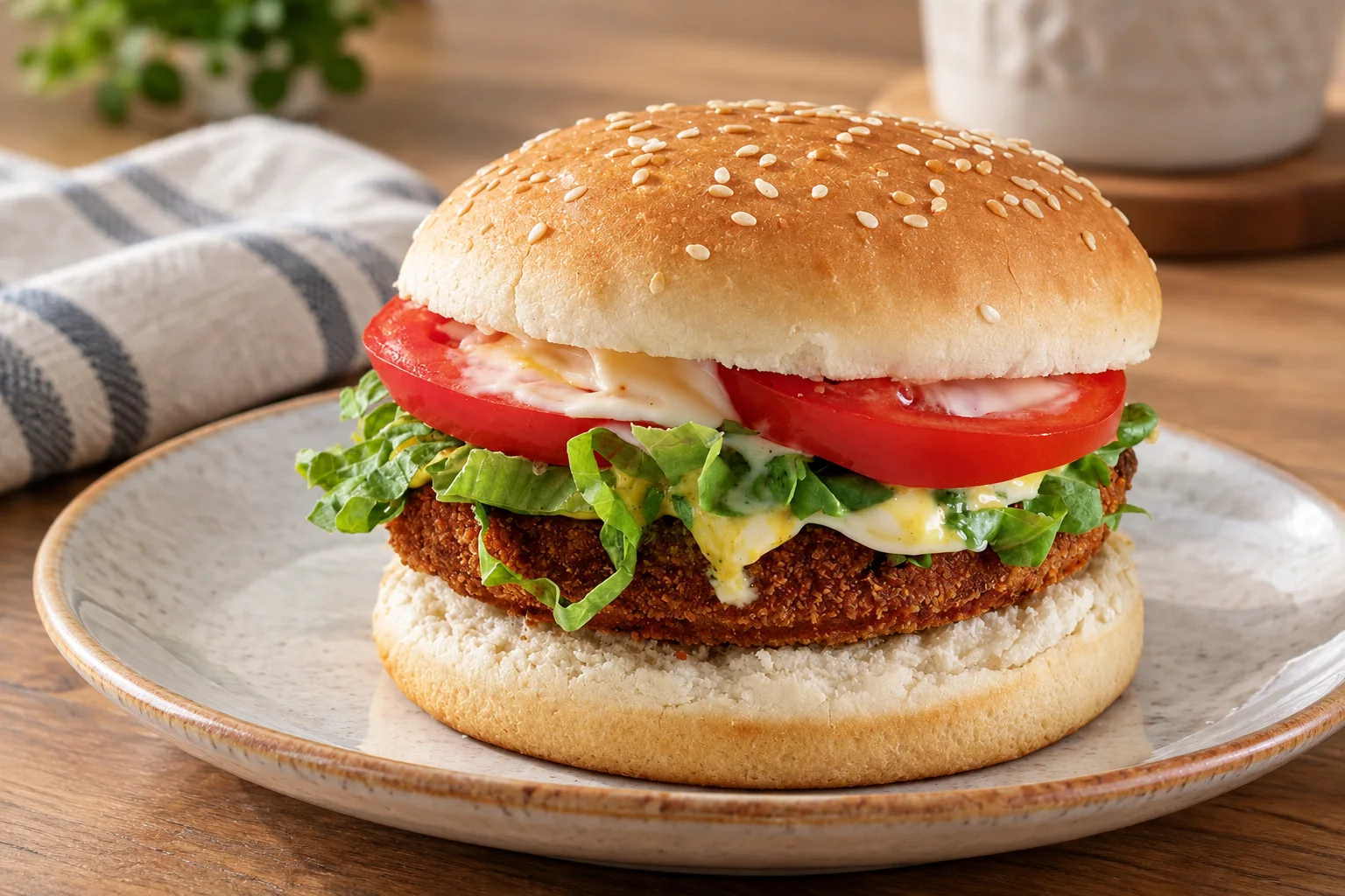 Köri ve Maydanozlu Ev Yapımı Tavuk Burger Tarifi