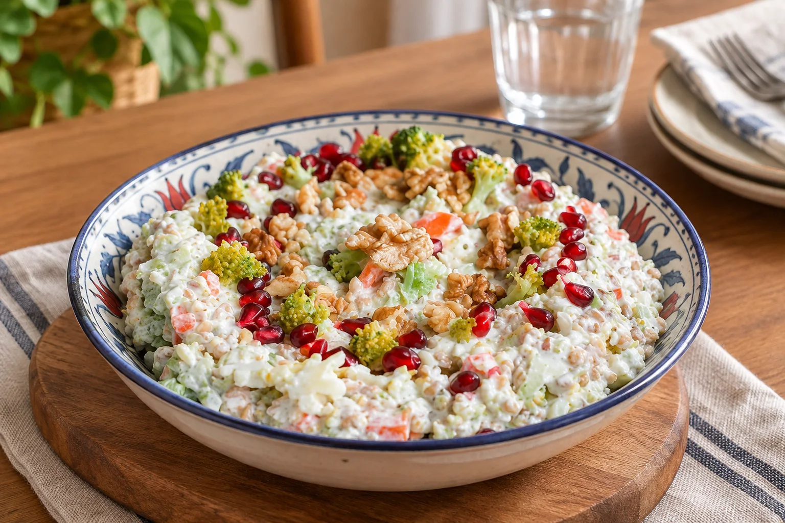 Yoğurtlu Buğdaylı Brokoli Salatası Tarifi